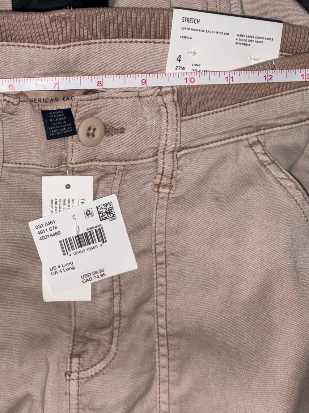 NWT American Eagle Curvy Highest Rise Jogger Pants 4 Long - Picture 5 of 5